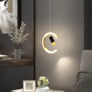 2021 LED priedai veltiniams, vilna Lempa Kabo Aliuminio Šviesos namuose Miegamojo Lovos kambarį baras, kavinė droplights apdailos rungtynių 110v 240v