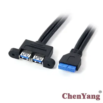 Zihan 2PORT USB 3.0 Panelė Tipo Plokštė 20P Cable 50cm