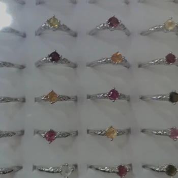 1pcs/daug 925 sidabro turmalinas gamtos žiedo, brangakmenio moterų reguliuojamas anillos bijoux aliança de namoro gioielli donna kelis
