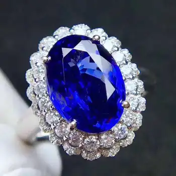 Naujas Parduotuvės Atvykimo Realus ir Natūralus Mėlynas Safyras Žiedas 925 Sterlingas Sidabro Fine Jewelry Geras Amatas Piršto Žiedai