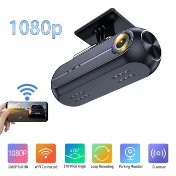 Brūkšnys Cam, WiFi, Automobilių DVR 1080P HD Naktinio Matymo G-sensorius Transporto priemonės Brūkšnys Kamera Galinio vaizdo Video Auto Diktofonas 24H Stovėjimo Stebėjimą