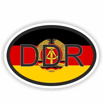 Kūrybos DDR Vokietija Lipdukai Šalies Kodas Juokinga, Automobilių, Motociklų Lipdukas, Padengti Įbrėžimams PVC Lipdukai,9cm*6cm
