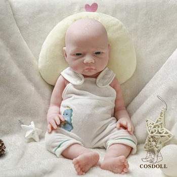 COSDOLL Realus Silikono Reborn Baby Lėlės Tikroviška Bebe Ankstyvojo Lavinimo Žaislas Imituojamas Vaikams, Cartoon Baby Doll, 3kg 47cm
