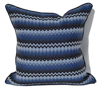 Mados cool blue geometrinis dekoratyvinis mesti pagalvę/almofadas atveju, 45 50 berniukas,viduržemio jūros regiono šalių šiuolaikinių pagalvėlė padengti namų dekoravimo
